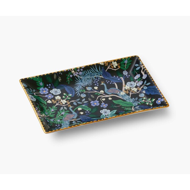 Peacock Porcelain Catchall Tray