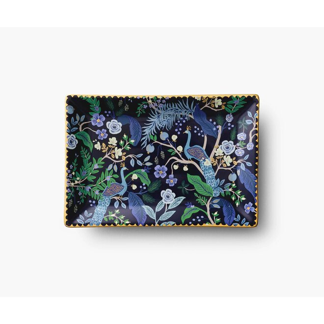Peacock Porcelain Catchall Tray