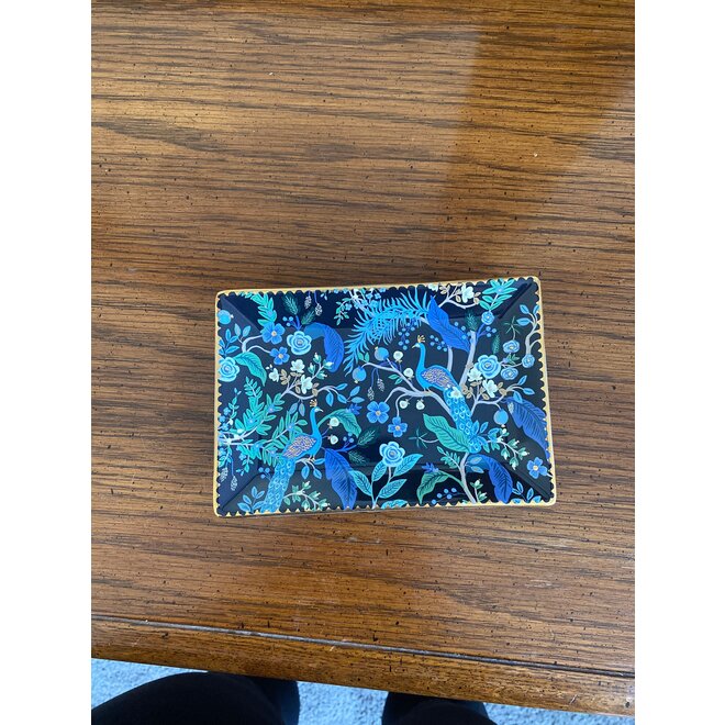 Peacock Porcelain Catchall Tray