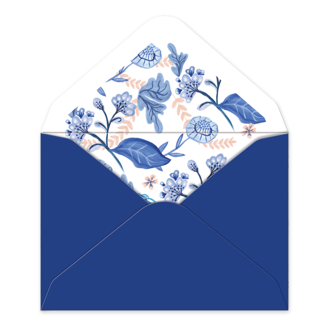 Azure Feathers Boxed Thank You Cards