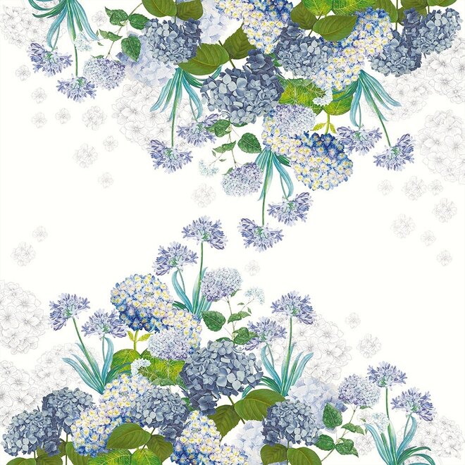 Jardin de Bretagne Bleu Tablecloth, 67” x 89”