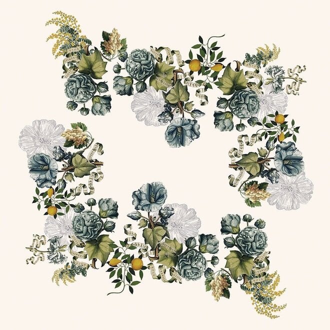 Giardino Natural 61” Square Tablecloth