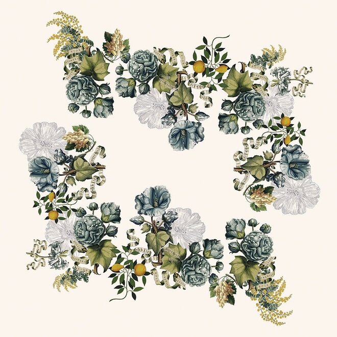 Giardino Natural Tablecloth, 61” x 89”
