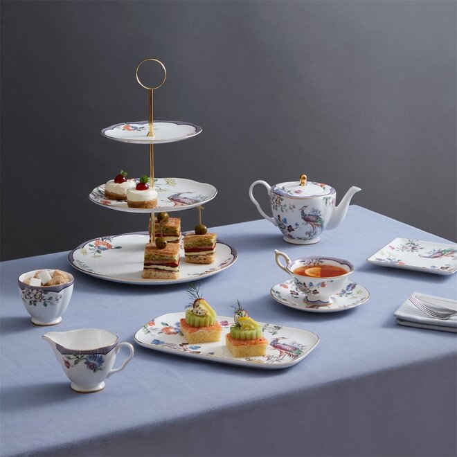 Fortune 5 Piece Tea Set (Teapot; 2 Teacups & 2 Saucers)