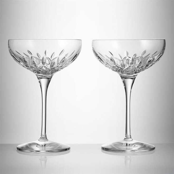 Lismore Essence Champagne Saucer Coupe Pair