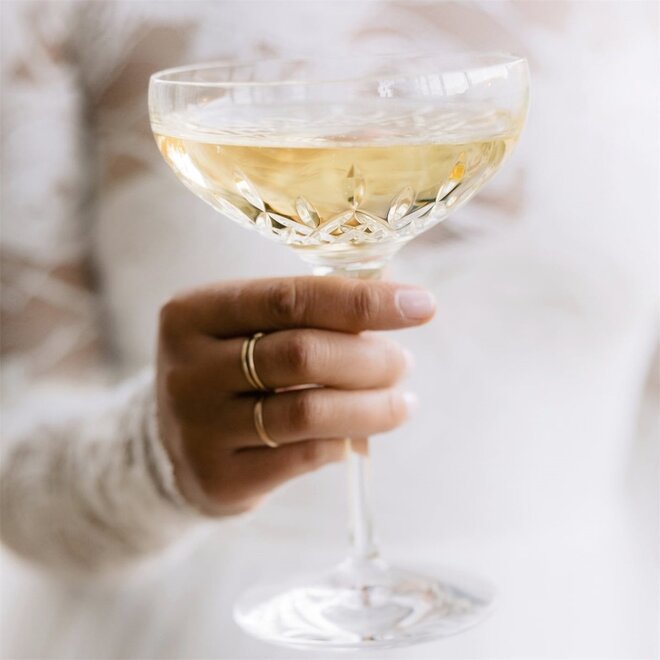 Lismore Essence Champagne Saucer Coupe Pair