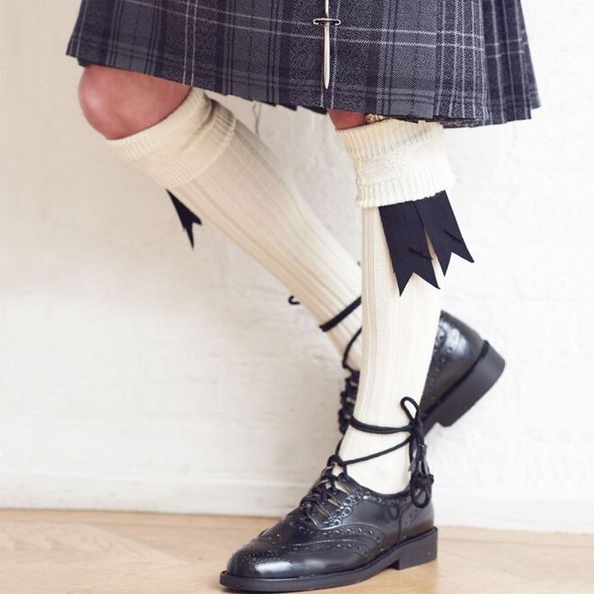Harris White Kilt Hose