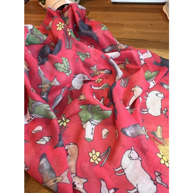 Welsh Wildlife Recycled Bottle Scarf