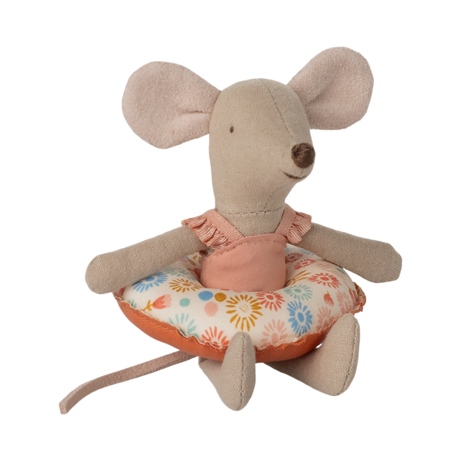Beach Mouse with Float, Little Sister - Flower