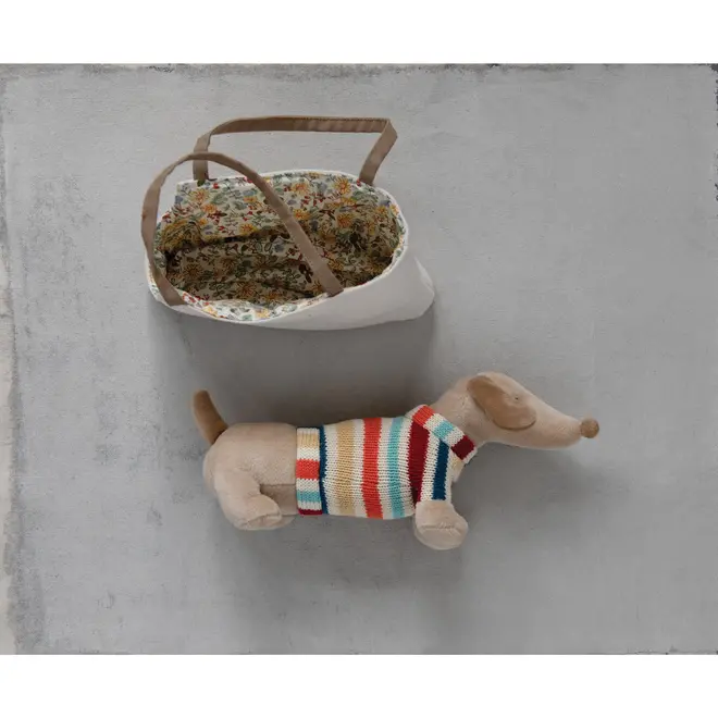 Cotton Removable Dachshund in Carrier