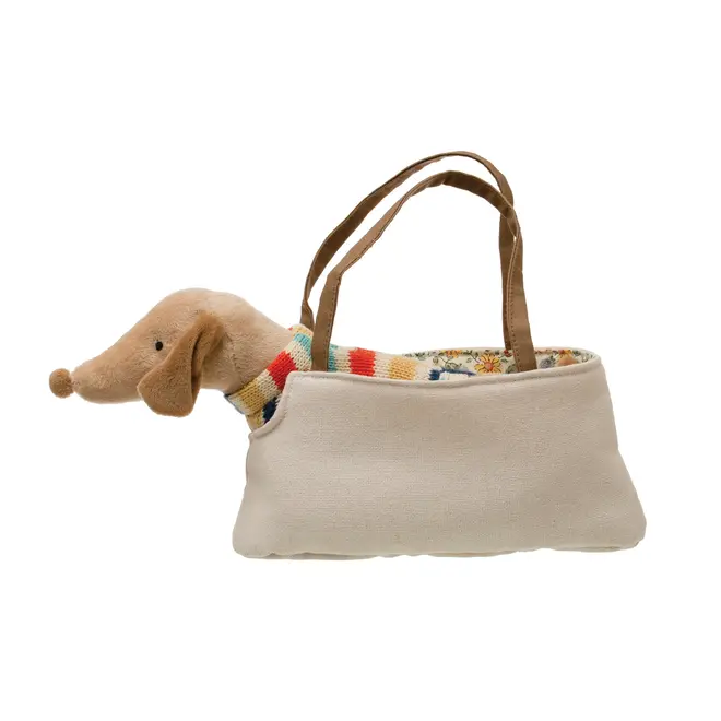 Cotton Removable Dachshund in Carrier