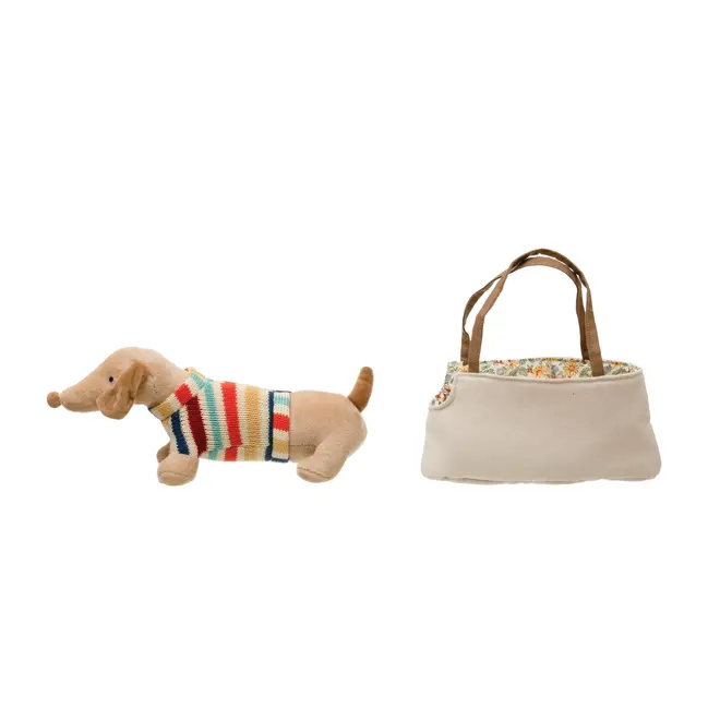 Cotton Removable Dachshund in Carrier