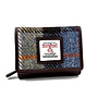 Harris Tweed Blue & Brown Check Trifold Purse