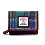 Harris Tweed Green & Purple Plaid Trifold Purse