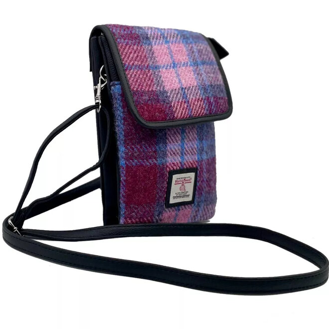 Harris Tweed Pastel Pink Mini Crossbody Bag