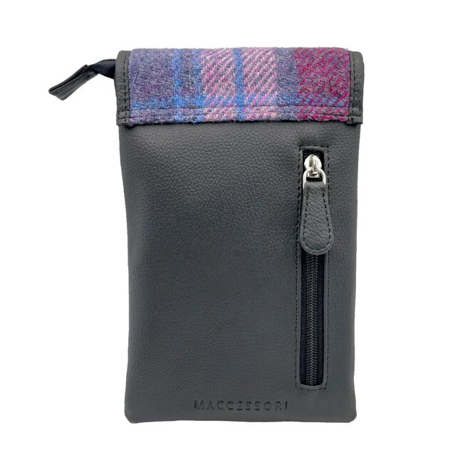 Harris Tweed Pastel Pink Mini Crossbody Bag