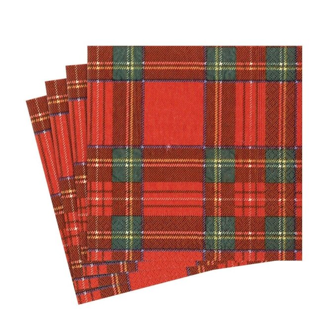 Royal Plaid Luncheon Paper Napkins