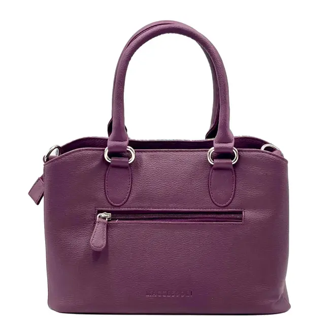 Harris Tweed Green & Purple Plaid Top Handle Bag