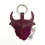 Harris Tweed Purple Check Highland Coo Keyring