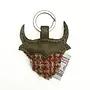 Harris Tweed Maple Highland Coo Keyring
