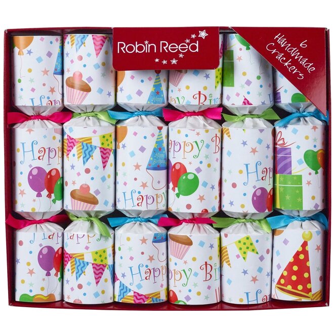 Happy Birthday Party Crackers (Box of 6)