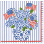 Flags & Hydrangeas Paper Luncheon Napkins