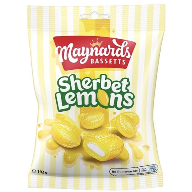 Maynards Bassetts Sherbet Lemons Bag 192g