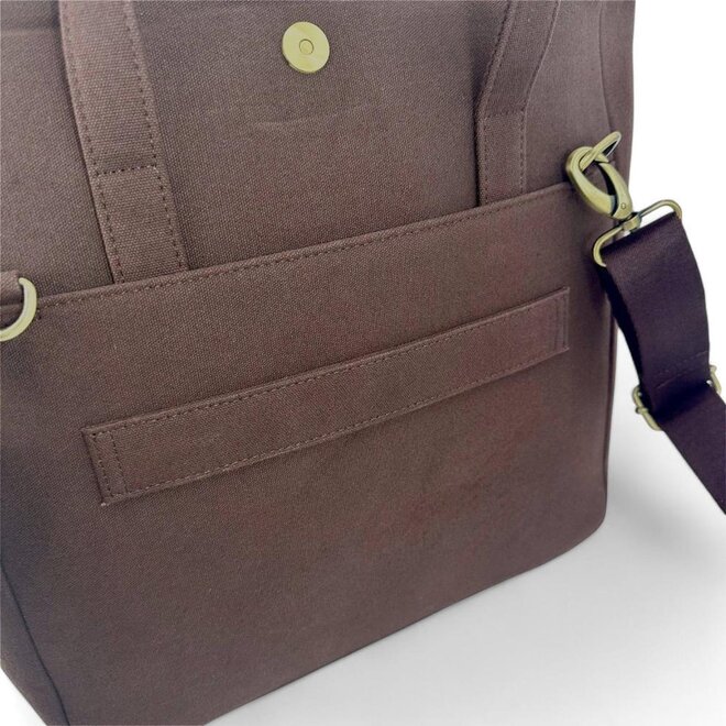 Harris Tweed Blue & Brown Check Travel Messenger Bag
