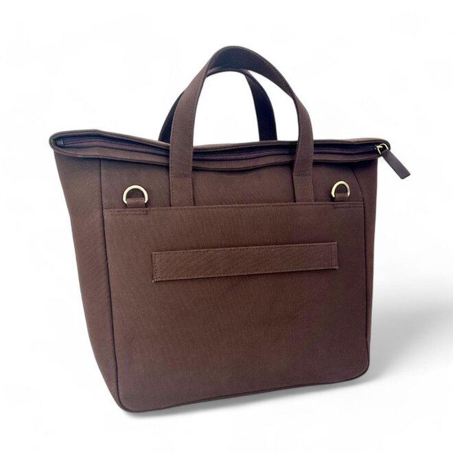 Harris Tweed Blue & Brown Check Travel Messenger Bag