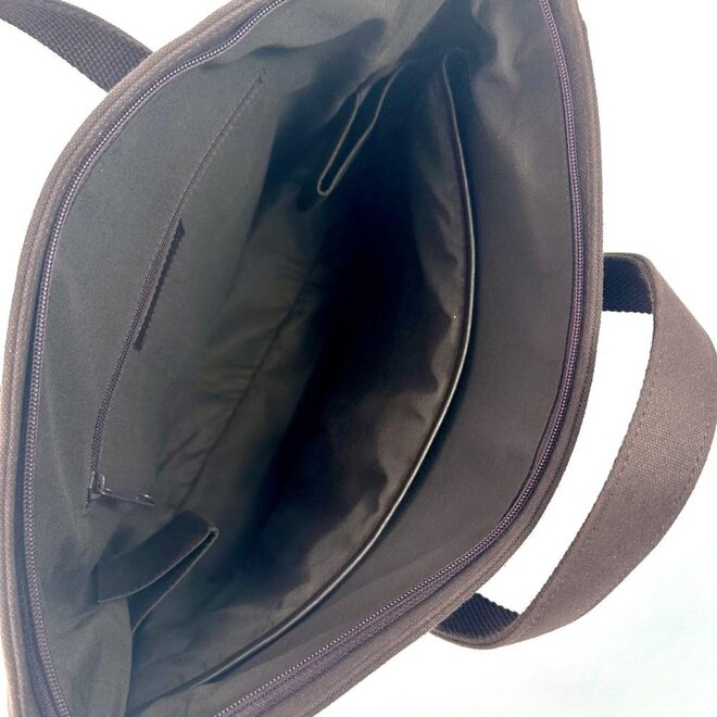 Harris Tweed Blue & Brown Check Travel Messenger Bag