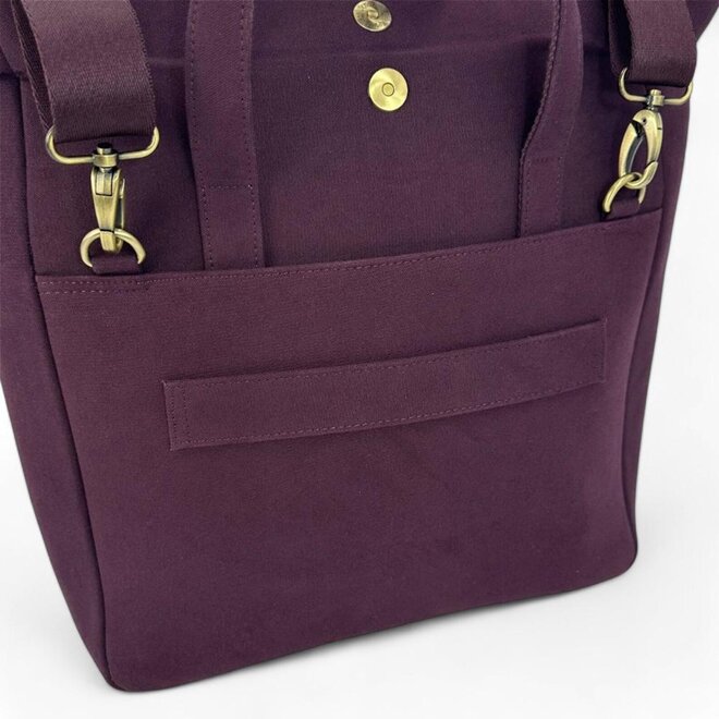 Harris Tweed Green Purple Plaid Travel Messenger Bag