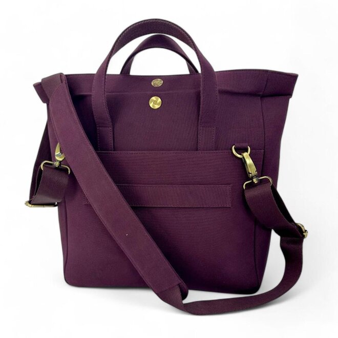 Harris Tweed Green Purple Plaid Travel Messenger Bag