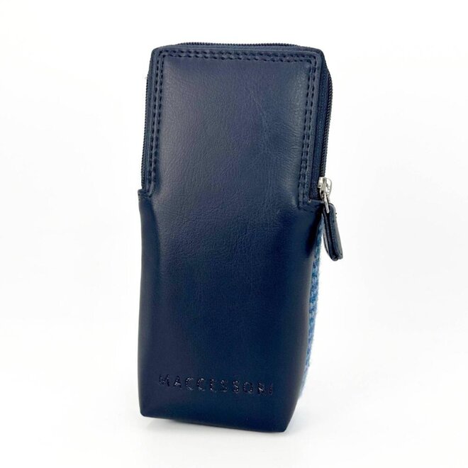 Harris Tweed Sky Blue Double Glasses Sleeve