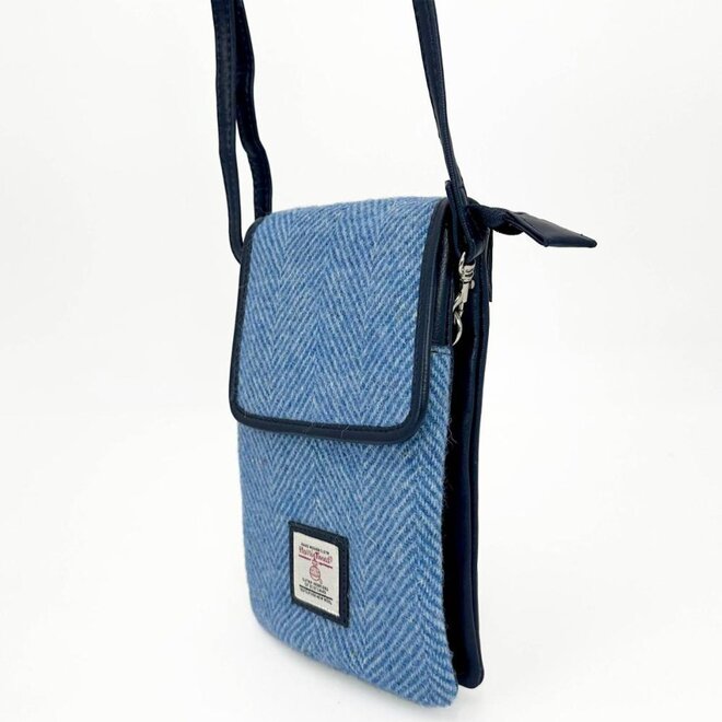 Harris Tweed Sky Blue Mini Crossbody Bag