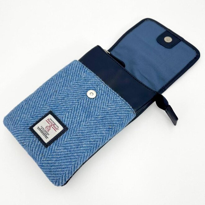Harris Tweed Sky Blue Mini Crossbody Bag