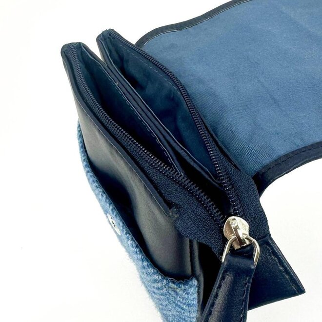 Harris Tweed Sky Blue Mini Crossbody Bag