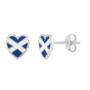 Scotland Flag Heart Stud Earrings