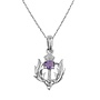 Thistle & Amethyst Pendant Necklace