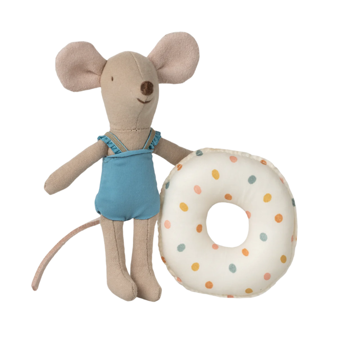 Beach Mouse with Float, Little Sister - Multi Dot