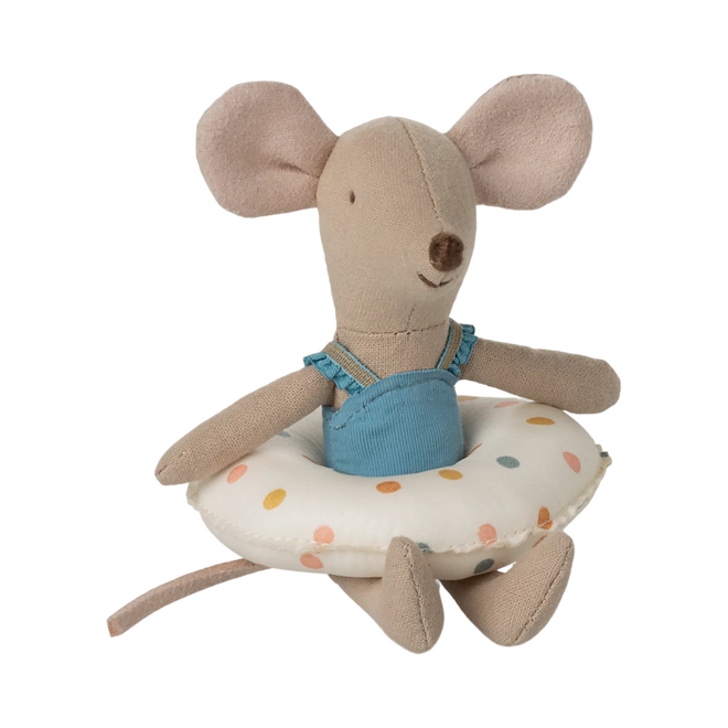 Beach Mouse with Float, Little Sister - Multi Dot