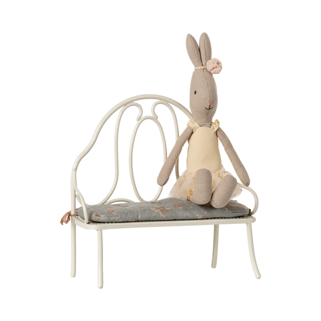 Vintage Bench, Miniature - Off White