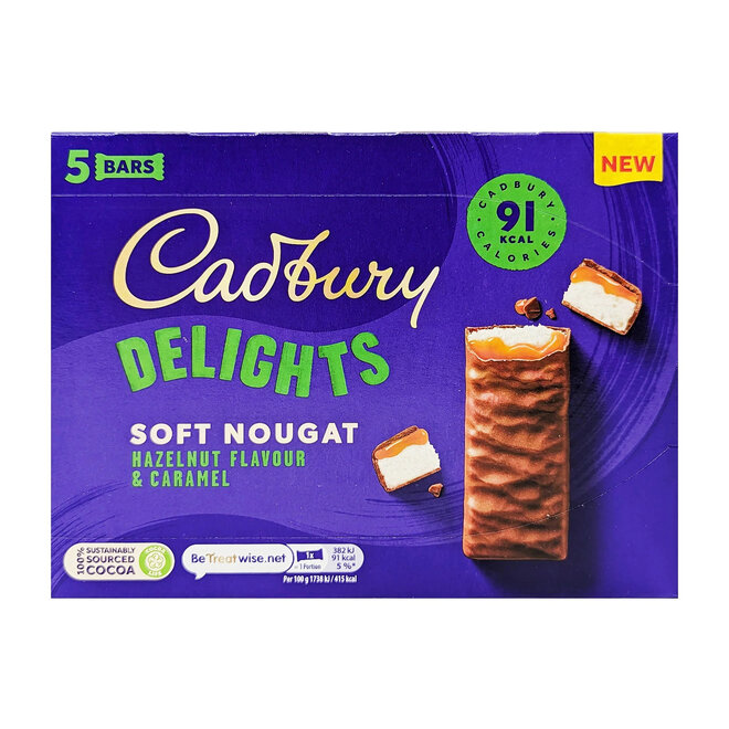 Cadbury Delights Hazelnut & Caramel 5 Pack