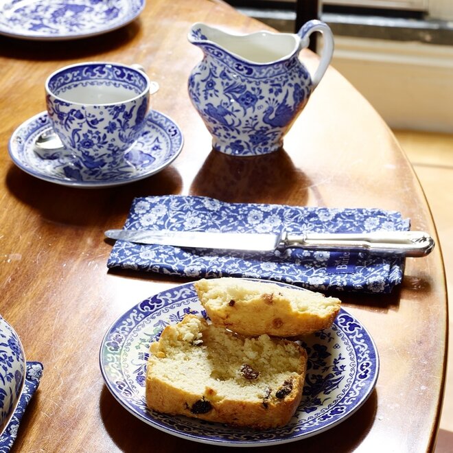 Blue Regal Peacock Teacup & Saucer
