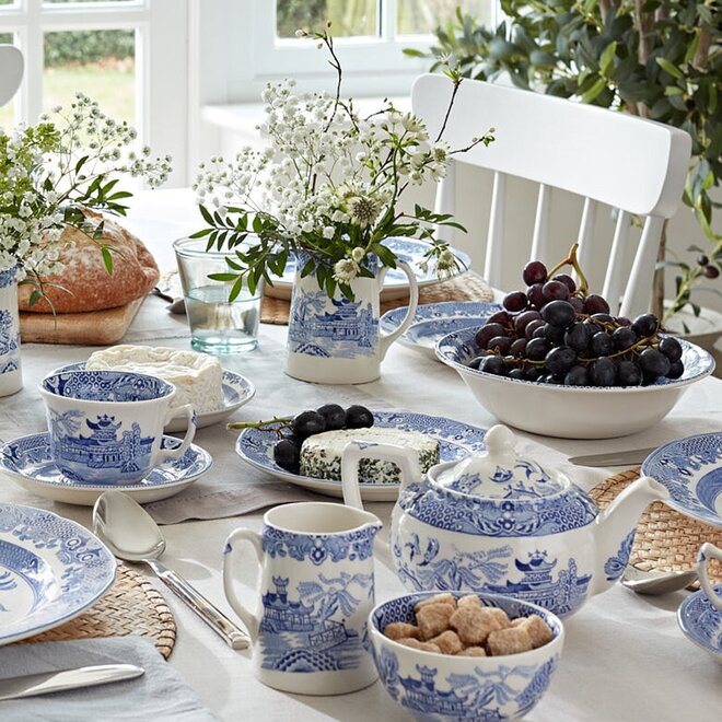 Torquay Blue Willow Teacup & Saucer