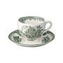 Dark Green Asiatic Pheasants Teacup & Saucer