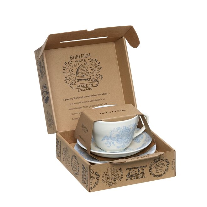 Blue Asiatic Pheasants Breakfast Cup Gift Set