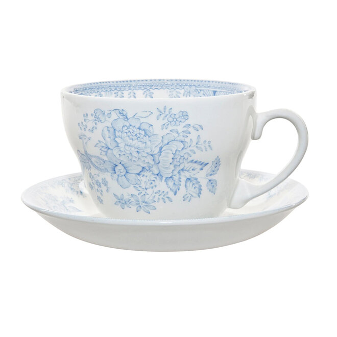 Blue Asiatic Pheasants Breakfast Cup Gift Set