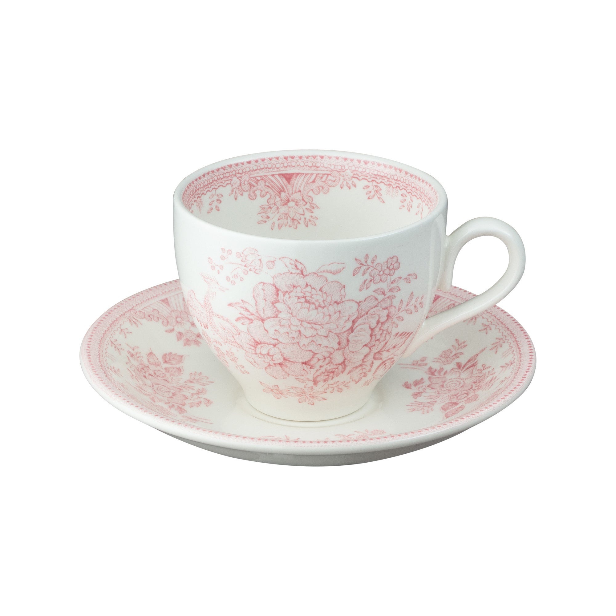 Pink Asiatic Pheasants Plate 約22.5センチ 4枚 Burleigh Pink Asiatic Pheasants Dinnerware – Hester & Cook