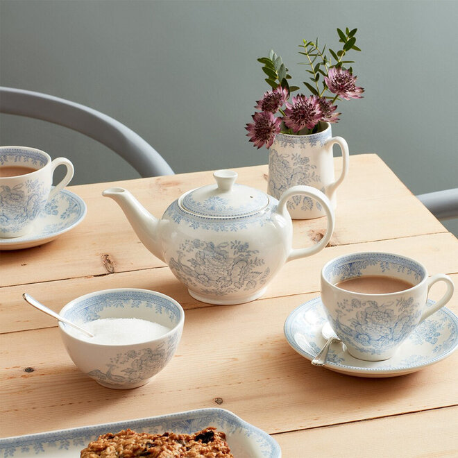 Blue Asiatic Pheasants Teacup & Saucer