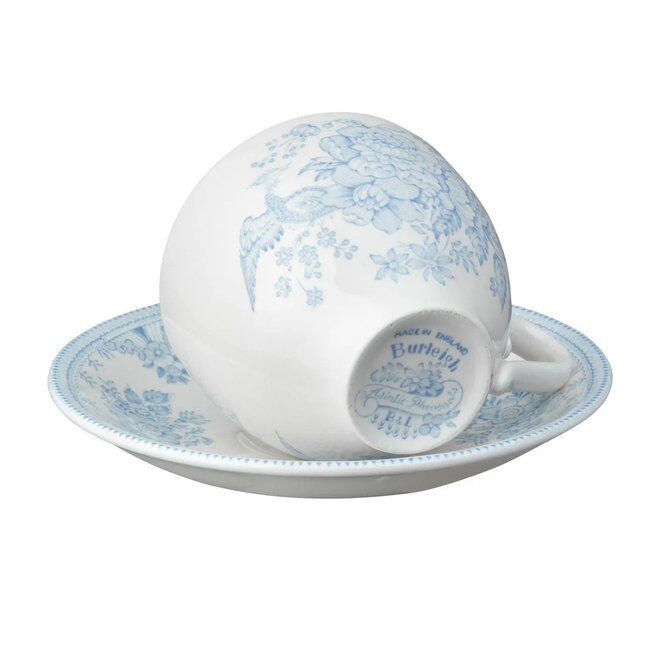 Blue Asiatic Pheasants Teacup & Saucer